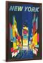 Travel Poster, New York City-null-Framed Art Print