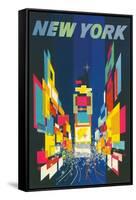 Travel Poster, New York City-null-Framed Stretched Canvas