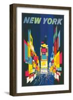 Travel Poster, New York City-null-Framed Premium Giclee Print