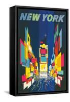 Travel Poster, New York City-null-Framed Stretched Canvas