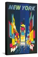 Travel Poster, New York City-null-Framed Stretched Canvas