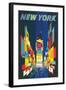 Travel Poster, New York City-null-Framed Art Print