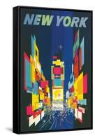 Travel Poster, New York City-null-Framed Stretched Canvas