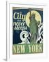 Travel Poster - New York-The Saturday Evening Post-Framed Giclee Print