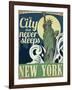 Travel Poster - New York-The Saturday Evening Post-Framed Giclee Print