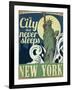 Travel Poster - New York-The Saturday Evening Post-Framed Giclee Print