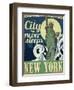 Travel Poster - New York-The Saturday Evening Post-Framed Giclee Print