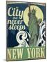 Travel Poster - New York-The Saturday Evening Post-Mounted Giclee Print