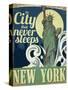 Travel Poster - New York-The Saturday Evening Post-Stretched Canvas