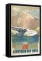 Travel Poster, Norwegian Air Lines-null-Framed Stretched Canvas