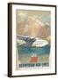 Travel Poster, Norwegian Air Lines-null-Framed Art Print