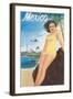 Travel Poster of Mexican Beach-null-Framed Art Print