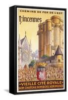 Travel Poster of the Chemin de Fer de l'Est Advertising Trips to Vincennes, c.1920-French School-Framed Stretched Canvas