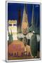 Travel Poster of the Holy Week in Malaga (1961)-null-Mounted Art Print