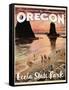 Travel Poster - Oregon-The Saturday Evening Post-Framed Stretched Canvas