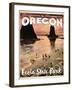 Travel Poster - Oregon-The Saturday Evening Post-Framed Giclee Print