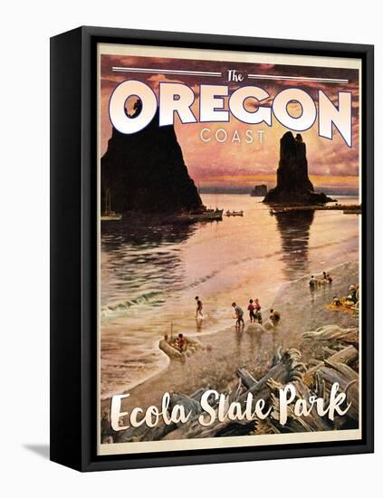 Travel Poster - Oregon-The Saturday Evening Post-Framed Stretched Canvas