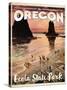Travel Poster - Oregon-The Saturday Evening Post-Stretched Canvas
