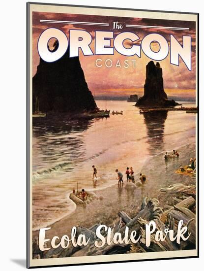 Travel Poster - Oregon-The Saturday Evening Post-Mounted Giclee Print