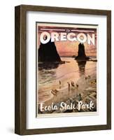 Travel Poster - Oregon-The Saturday Evening Post-Framed Giclee Print