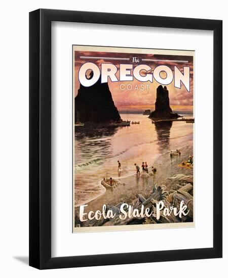 Travel Poster - Oregon-The Saturday Evening Post-Framed Giclee Print