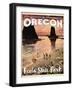 Travel Poster - Oregon-The Saturday Evening Post-Framed Premium Giclee Print