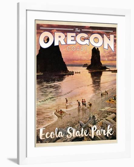 Travel Poster - Oregon-The Saturday Evening Post-Framed Giclee Print