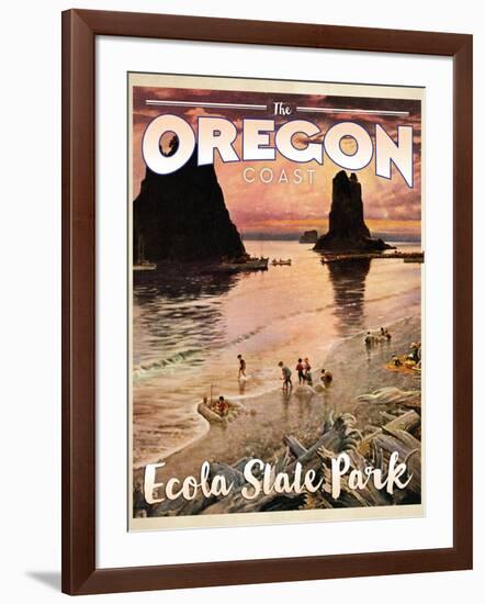 Travel Poster - Oregon-The Saturday Evening Post-Framed Giclee Print