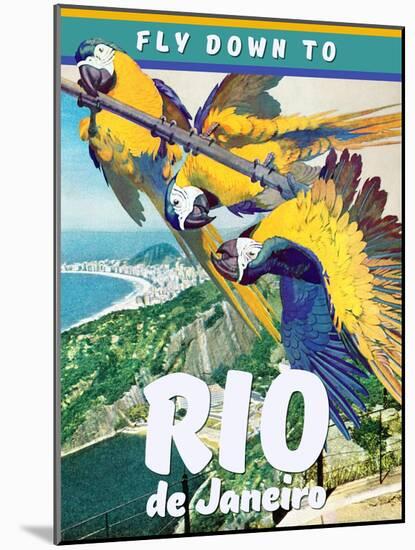 Travel Poster - Rio-The Saturday Evening Post-Mounted Giclee Print