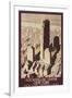 Travel Poster, Rockefeller Center, New York City-null-Framed Art Print