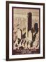 Travel Poster, Rockefeller Center, New York City-null-Framed Art Print