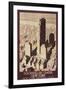 Travel Poster, Rockefeller Center, New York City-null-Framed Art Print