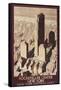 Travel Poster, Rockefeller Center, New York City-null-Framed Stretched Canvas