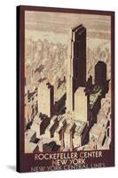 Travel Poster, Rockefeller Center, New York City-null-Stretched Canvas