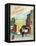 Travel Poster - SanFransisco-The Saturday Evening Post-Framed Stretched Canvas