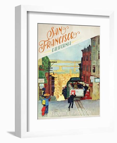 Travel Poster - SanFransisco-The Saturday Evening Post-Framed Giclee Print