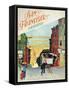 Travel Poster - SanFransisco-The Saturday Evening Post-Framed Stretched Canvas