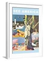 Travel Poster, See America-null-Framed Art Print