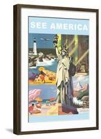 Travel Poster, See America-null-Framed Art Print