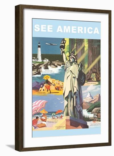 Travel Poster, See America-null-Framed Art Print