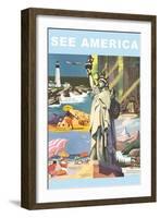 Travel Poster, See America-null-Framed Art Print