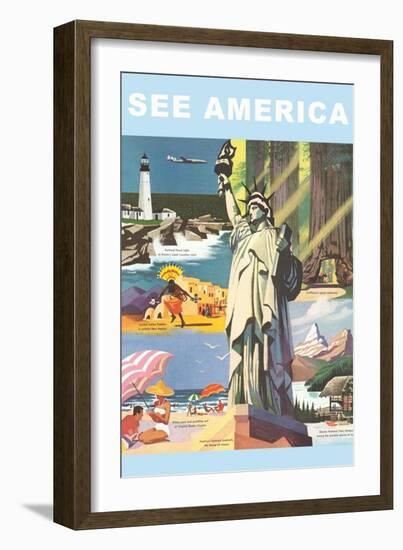 Travel Poster, See America-null-Framed Art Print