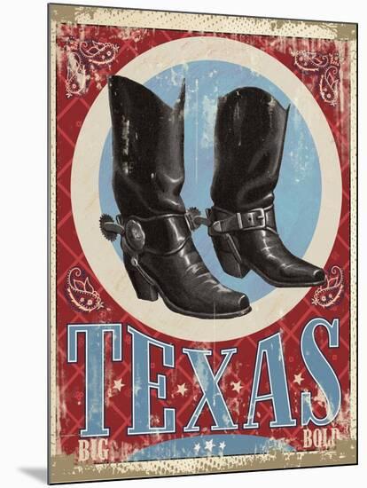 Travel Poster - Texas-The Saturday Evening Post-Mounted Giclee Print