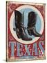 Travel Poster - Texas-The Saturday Evening Post-Stretched Canvas