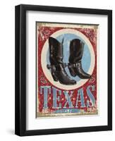 Travel Poster - Texas-The Saturday Evening Post-Framed Premium Giclee Print