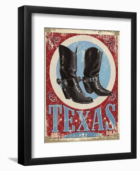 Travel Poster - Texas-The Saturday Evening Post-Framed Premium Giclee Print