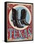 Travel Poster - Texas-The Saturday Evening Post-Framed Stretched Canvas