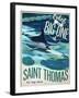 Travel Poster - USVI-The Saturday Evening Post-Framed Giclee Print