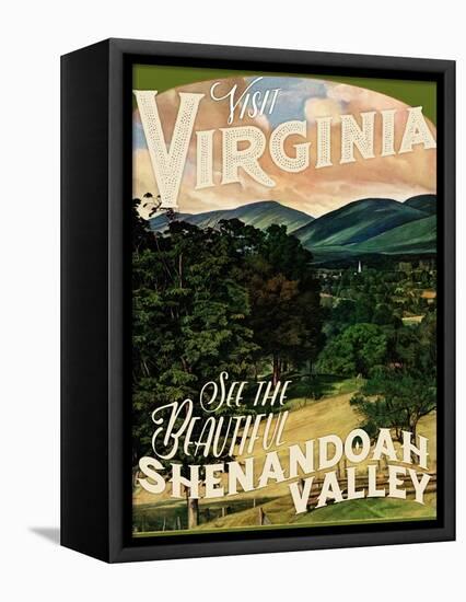 Travel Poster - Virginia-The Saturday Evening Post-Framed Stretched Canvas