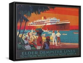 Travel Poster, West and Southwest Africa-Found Image Press-Framed Stretched Canvas